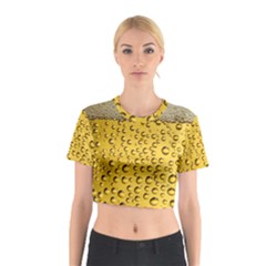 Beer Bubbles Cotton Crop Top by Wegoenart