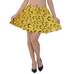 Beer Bubbles Velvet Skater Skirt