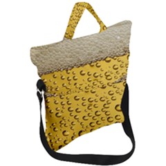 Beer Bubbles Fold Over Handle Tote Bag by Wegoenart