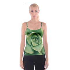 Echeveria Imbricata Closeup Photo Spaghetti Strap Top by dflcprintsclothing