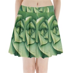 Echeveria Imbricata Closeup Photo Pleated Mini Skirt