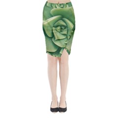 Echeveria Imbricata Closeup Photo Midi Wrap Pencil Skirt by dflcprintsclothing