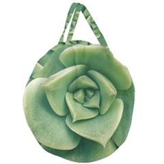 Echeveria Imbricata Closeup Photo Giant Round Zipper Tote