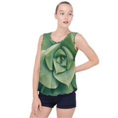 Echeveria Imbricata Closeup Photo Bubble Hem Chiffon Tank Top by dflcprintsclothing