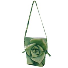 Echeveria Imbricata Closeup Photo Folding Shoulder Bag by dflcprintsclothing