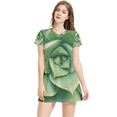 Echeveria Imbricata Closeup Photo Women s Sports Skirt