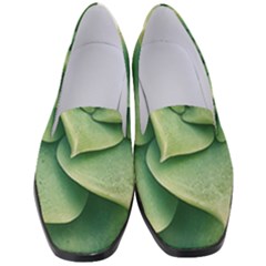 Echeveria Imbricata Closeup Photo Women s Classic Loafer Heels