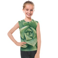 Echeveria Imbricata Closeup Photo Kids  Mesh Tank Top by dflcprintsclothing