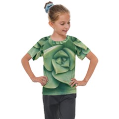 Echeveria Imbricata Closeup Photo Kids  Mesh Piece Tee