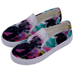 Graffiti Grunge Kids  Canvas Slip Ons by ArtistRoseanneJones