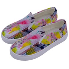 Graffiti Graphic Kids  Canvas Slip Ons by ArtistRoseanneJones