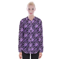 Electric Neon Abstract Print Pattern Womens Long Sleeve Shirt