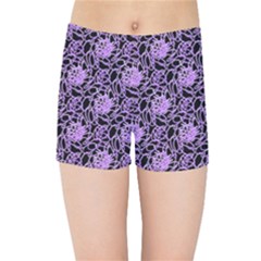 Electric Neon Abstract Print Pattern Kids  Sports Shorts by dflcprintsclothing