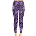 Electric Neon Abstract Print Pattern Inside Out Leggings View3