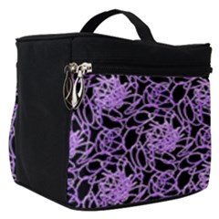 Electric Neon Abstract Print Pattern Make Up Travel Bag (small)