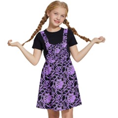 Electric Neon Abstract Print Pattern Kids  Apron Dress