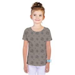 Stylized Cactus Motif Pattern Kids  One Piece Tee