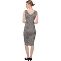 Stylized Cactus Motif Pattern Sleeveless Pencil Dress View4