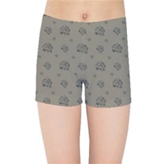 Stylized Cactus Motif Pattern Kids  Sports Shorts by dflcprintsclothing