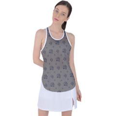 Stylized Cactus Motif Pattern Racer Back Mesh Tank Top by dflcprintsclothing