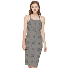 Stylized Cactus Motif Pattern Bodycon Cross Back Summer Dress by dflcprintsclothing