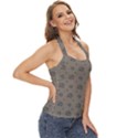 Stylized Cactus Motif Pattern Basic Halter Top View3