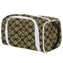 Tiled mozaic pattern, gold and black color symetric design Toiletries Pouch View1