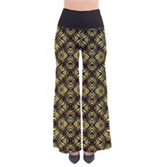 Tiled Mozaic Pattern, Gold And Black Color Symetric Design So Vintage Palazzo Pants by Casemiro