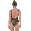 Tiled mozaic pattern, gold and black color symetric design Bring Sexy Back Swimsuit View2