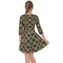 Tiled mozaic pattern, gold and black color symetric design Smock Dress View2