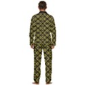 Tiled mozaic pattern, gold and black color symetric design Men s Long Sleeve Velvet Pocket Pajamas Set View4