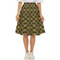 Tiled mozaic pattern, gold and black color symetric design Classic Short Skirt View1