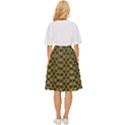 Tiled mozaic pattern, gold and black color symetric design Classic Short Skirt View4