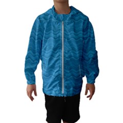 Sea Waves Kids  Hooded Windbreaker by Sparkle