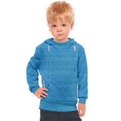 Sea Waves Kids  Hooded Pullover by Sparkle