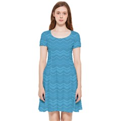 Sea Waves Inside Out Cap Sleeve Dress