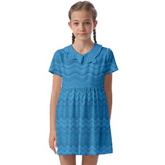 Sea Waves Kids  Asymmetric Collar Dress