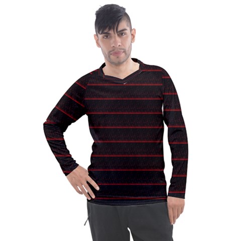 Digital Lines Men s Pique Long Sleeve Tee by Sparkle