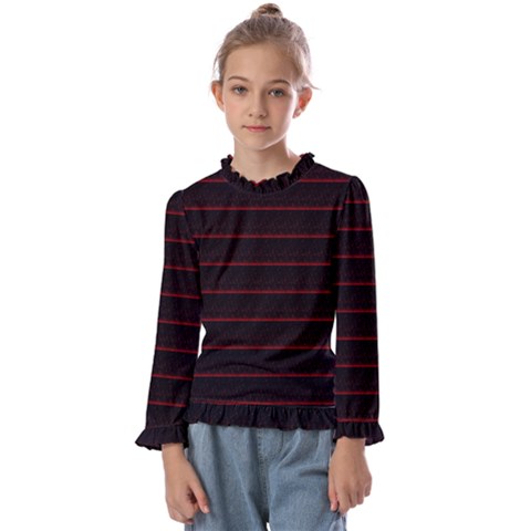 Digital Lines Kids  Frill Detail Tee by Sparkle