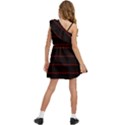 Digital Lines Kids  One Shoulder Party Dress View4