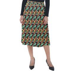 Color Spots Classic Velour Midi Skirt  by Sparkle