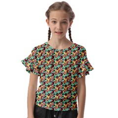 Color Spots Kids  Cut Out Flutter Sleeves