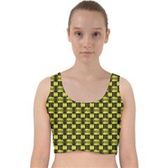 Glow Pattern Velvet Racer Back Crop Top by Sparkle