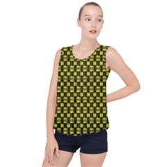 Glow Pattern Bubble Hem Chiffon Tank Top by Sparkle