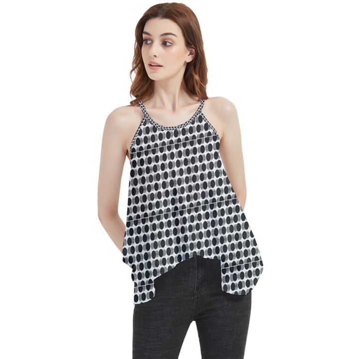 Diamond Pattern Flowy Camisole Tank Top