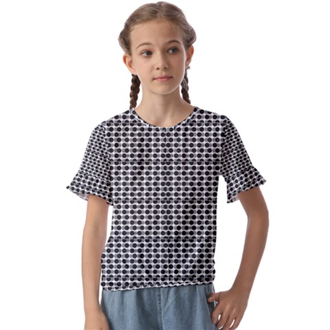 Diamond Pattern Kids  Cuff Sleeve Scrunch Bottom Tee by Sparkle