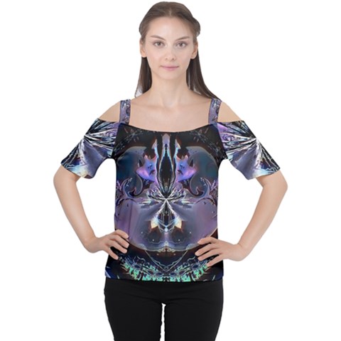 The High Priestess Card Cutout Shoulder Tee by MRNStudios