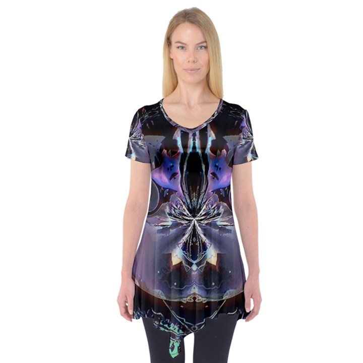 The High Priestess Card Short Sleeve Tunic 