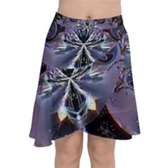 The High Priestess Card Chiffon Wrap Front Skirt by MRNStudios