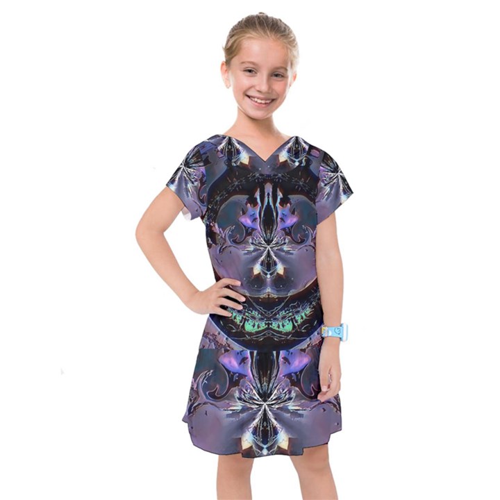 The High Priestess Card Kids  Drop Waist Dress